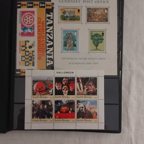 Stamp album new 20 pages with 65 sleeves and block