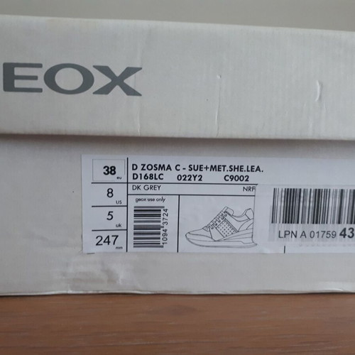 Geox D Zosma sneakers graphite metallic, size 38