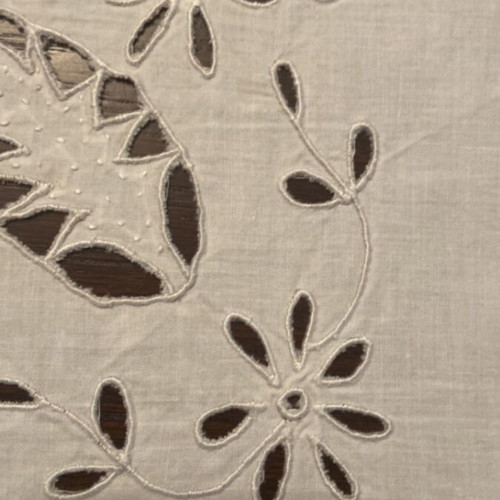 White Handmade Cutwork Tablecloth with Ajouré, Like New, 86x86 cm