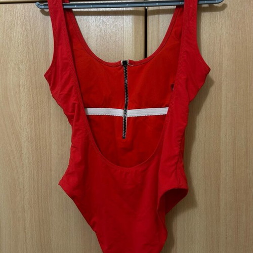 Miss Simbolo Baywatch style red one-piece swimsuit like new