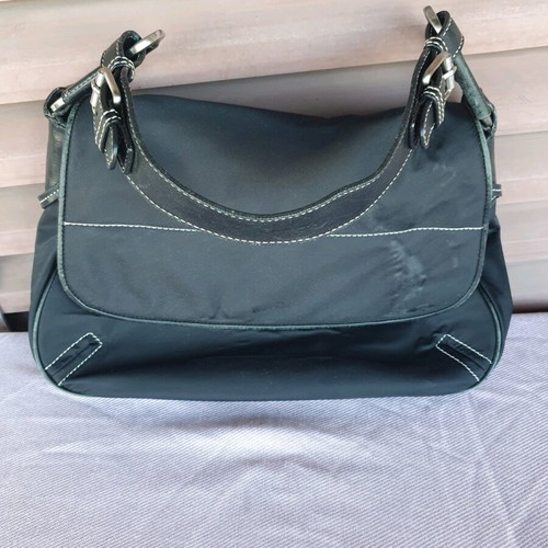 Furla shoulder bag used, black with defect