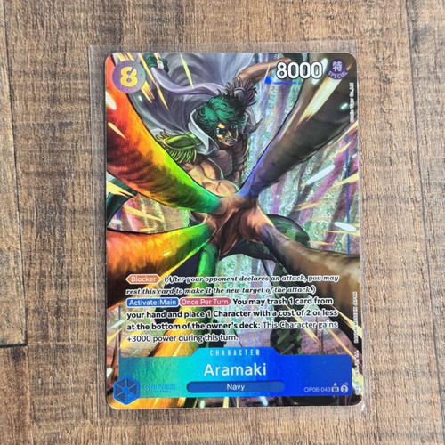 One Piece TCG Aramaki OP06-043 SR Blue Character Pack new