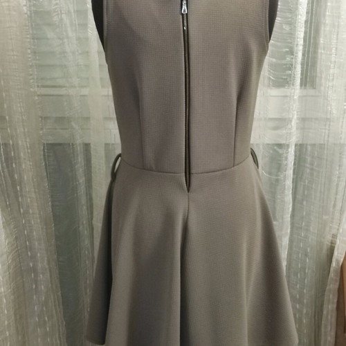 Vintage Sleeveless Mini Dress fit & flare like new, grey/beige