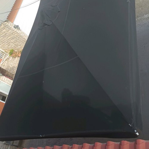 Professional heavy-duty umbrella like new, 4x5 black with base