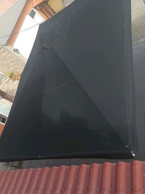 Professional heavy-duty umbrella like new, 4x5 black with base