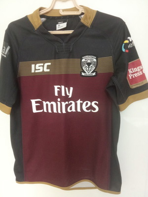 Warrington Wolves rugby shirt XS used with fading