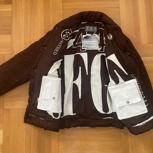 Gianfranco Ferre puffer jacket used, brown, size Medium