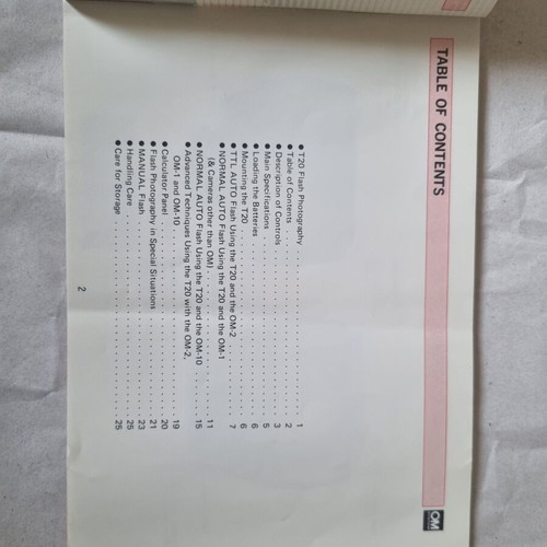 Olympus OM System Electronic Flash T20 operating instructions used