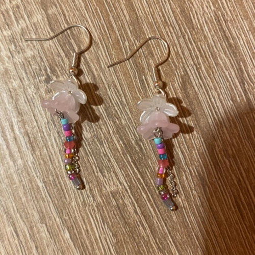 Handmade earrings made to order, multicolored, inspired by Barbie