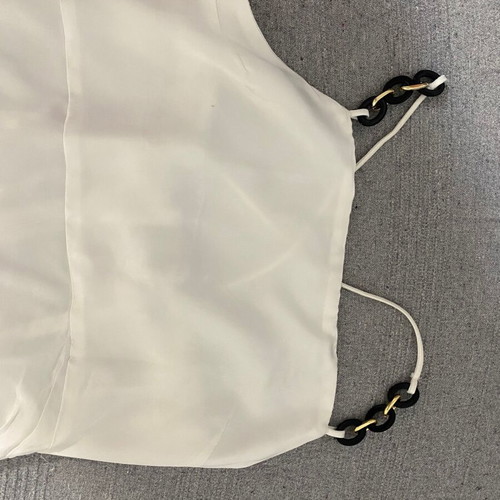 Zara white satin dress used, size small with slit