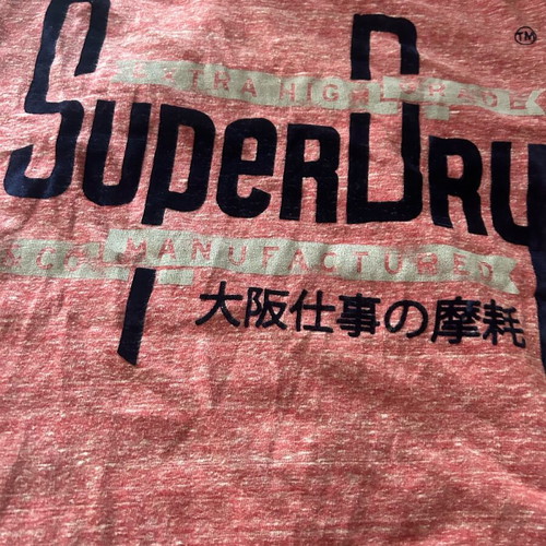 Superdry t-shirt like new, unisex, size S, pink