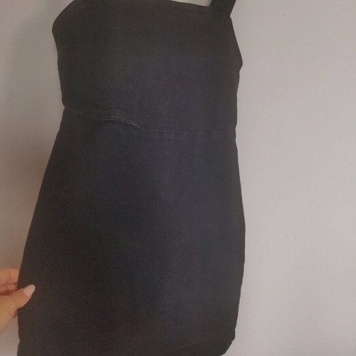 Jean dress overalls black Pink Woman like new