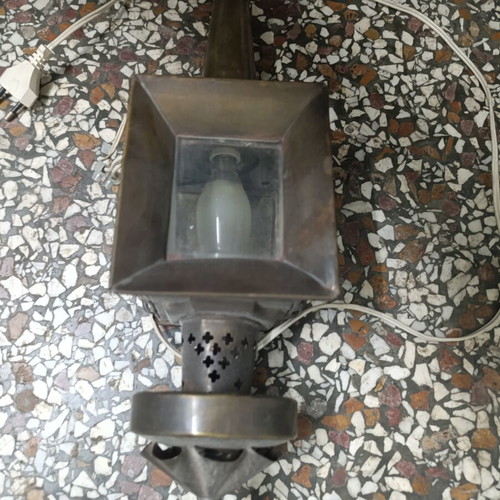 Vintage wall lantern made of brass used, made in India