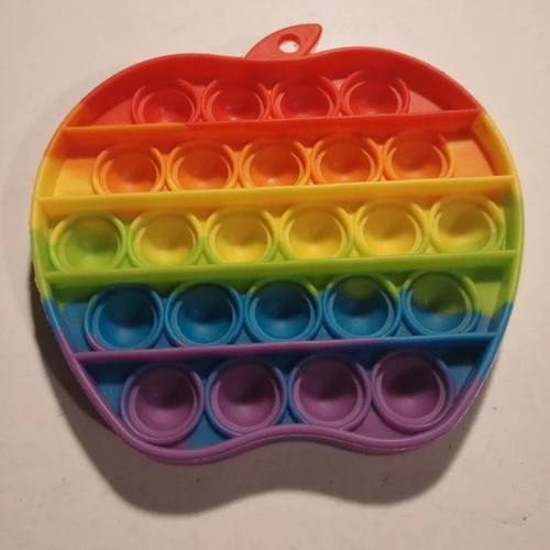 Pop It Fidget Toy apple shape like new, multicolor