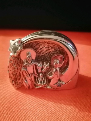 Silver Nativity scene like new made of 925 silver film