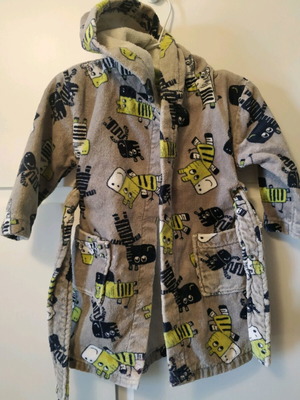 Children's bathrobe 18 months like new with hood and belt