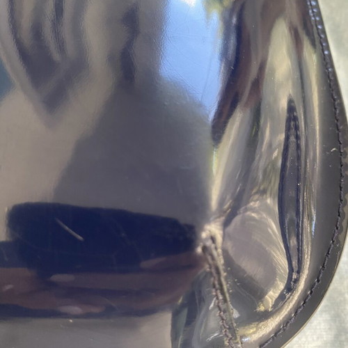 Furla shoulder bag like new, blue patent leather
