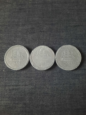 DETH medals "One Coin for Europe" used, set of 3 pieces