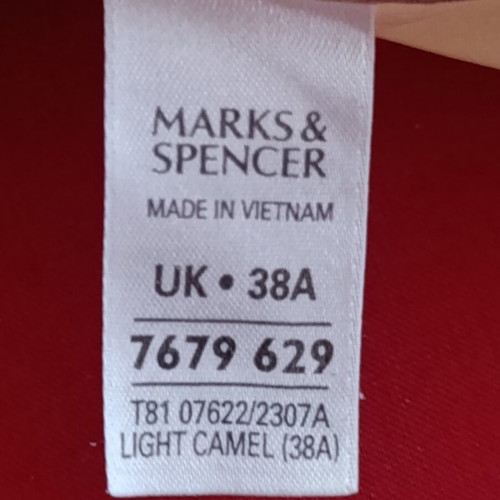 Marks & Spencer bra 38 A like new, beige