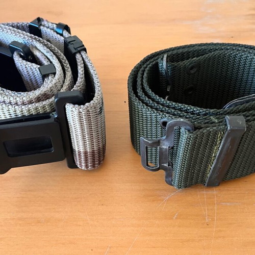 A-T belts new, khaki and desert camouflage, each