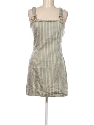 Bershka φόρεμα size L χακί ριγέ μίνι ελαστικό σαν καινούργιο