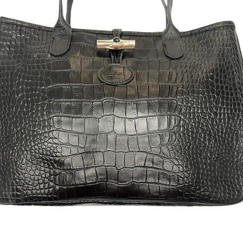 Longchamp Roseau leather shoulder bag, black