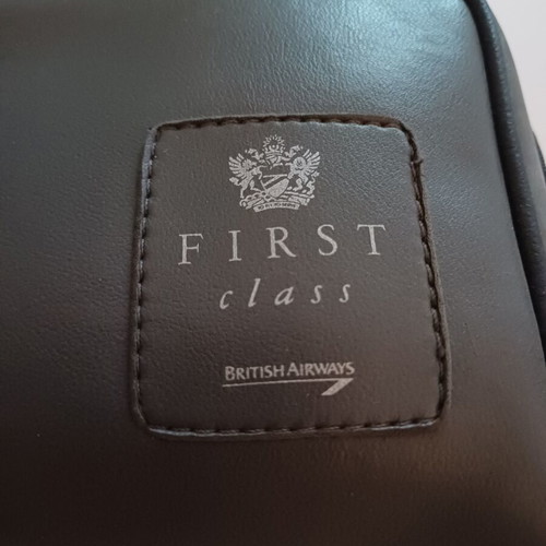 Vintage British Airways First Class Amenity Kit with Christian Dior products like new