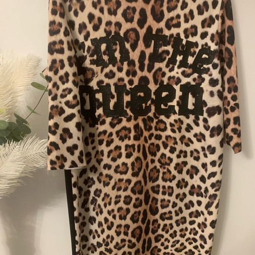BSB leopard dress like new, white and brown