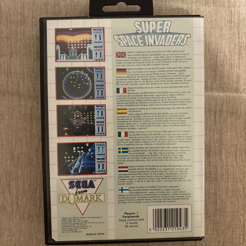 Super Space Invaders SEGA Master System complete