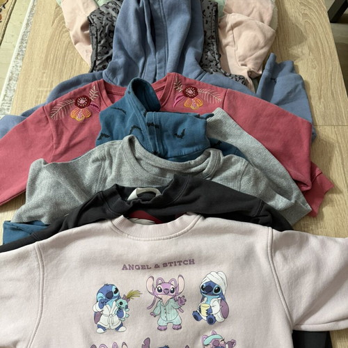 Girls' sweatshirts and hoodies used, pack of 11 for 8-10 years