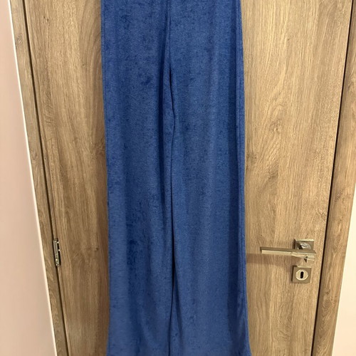 Wide-leg pants set with bustier like new, blue, small/medium