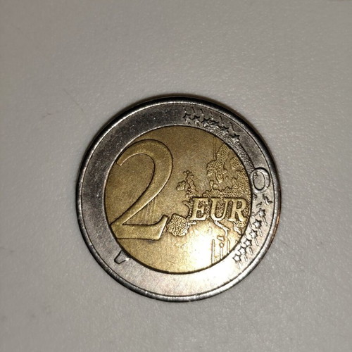 2 Euro 2009 Germany 10 Years EMU Rotated Core Error Coin