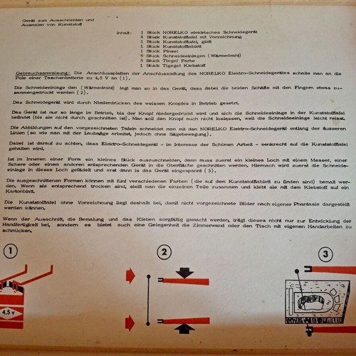 Norelko Retro Children's Styrofoam Cutting and Coloring Kit like new