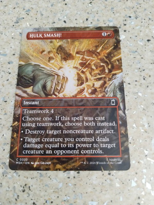 Magic the Gathering Hulk Smash! card