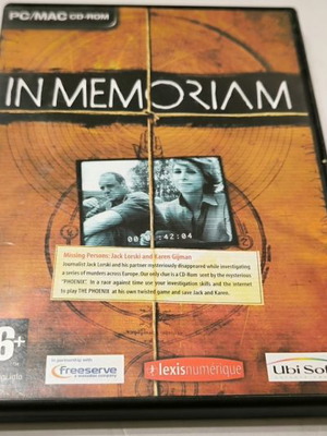 In Memoriam PC game used, adventure