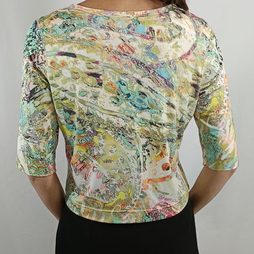 Joseph Ribkoff blouse multicolor with abstract pattern like new