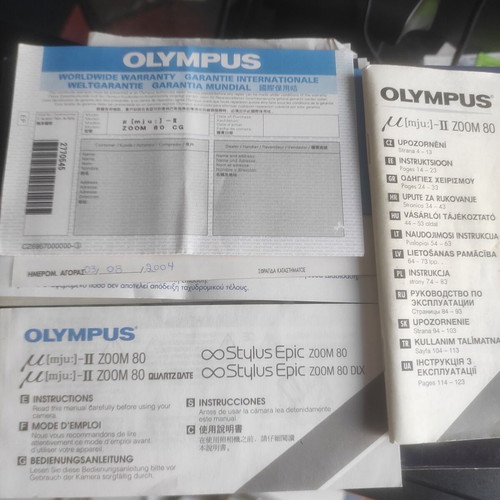 Olympus Mju II Zoom 80 Silver 35mm Film Camera mint