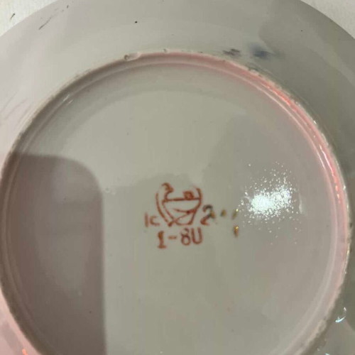 Set of 6 vintage porcelain plates used, Soviet origin, 17cm/15cm