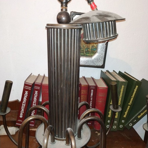 Vintage brass chandelier used (heavy)