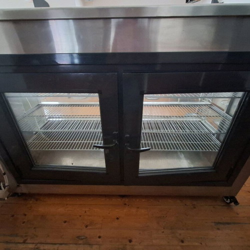 Display refrigerator for sweets used with wheels and LED lighting