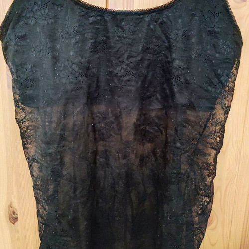 Vertbaudet lace nursing tank top 38/40 like new, black