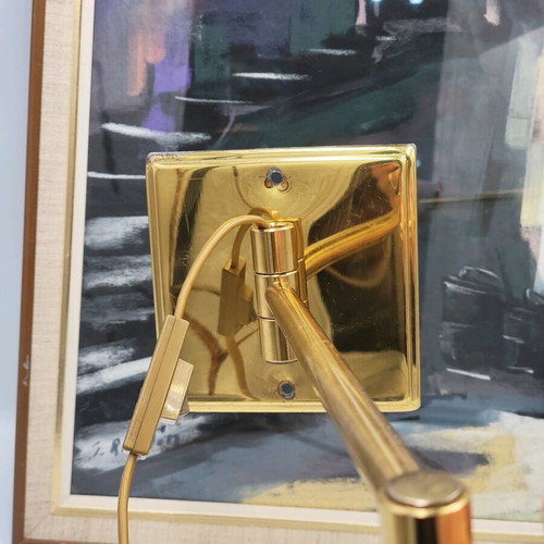 Høvik LUS brass swing wall lamp used
