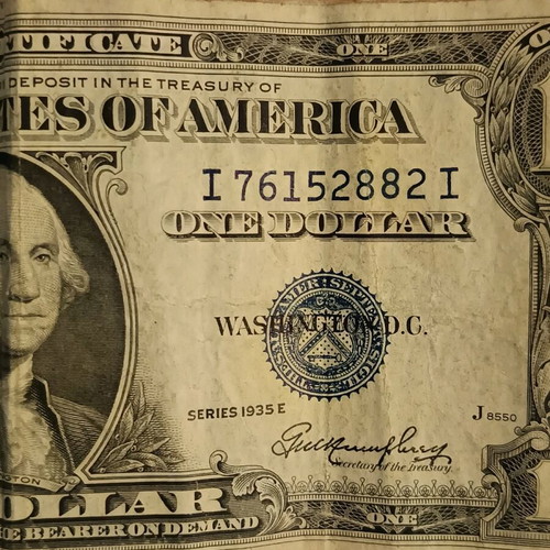 United States dollar from the '50s used in very good condition