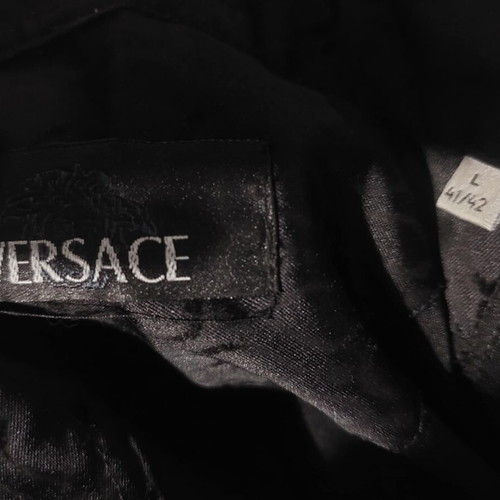 Versace velvet black shirt used, size 41-42, slim fit