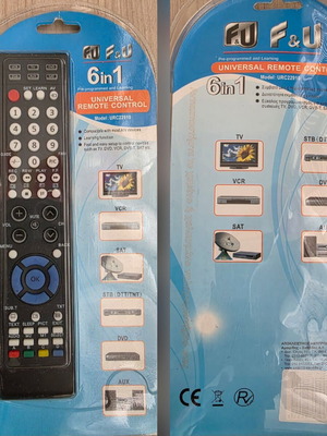 F&U URC22910 Universal Remote Control 6 in 1 new, sealed