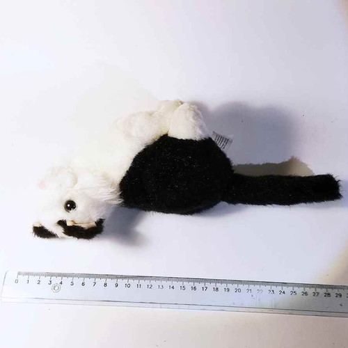 Plush cat black and white used Happy People