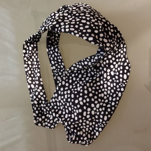 Strapless top bikini like new, black and white, size medium