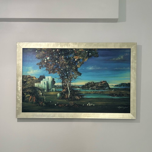 Συλλεκτική ελαιοτυπία Τοπίο Παντελέων Θ. σαν καινούργιο