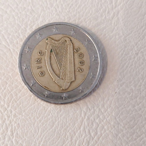 2 Euro Coin Ireland 2002 Celtic Harp used