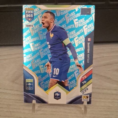 FIFA Adrenalyn 365 2026 Kylian Mbappe Fans Favourite Blue Parallel card new